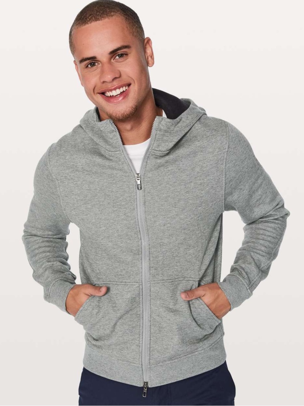 Lululemon Ritual Full Zip Hoodie Jacket Gray - Size Medium -Excellent Condition